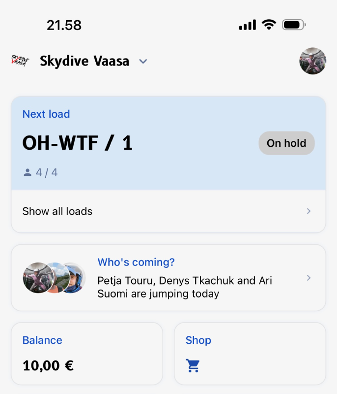 iPhone with Paraportal app open